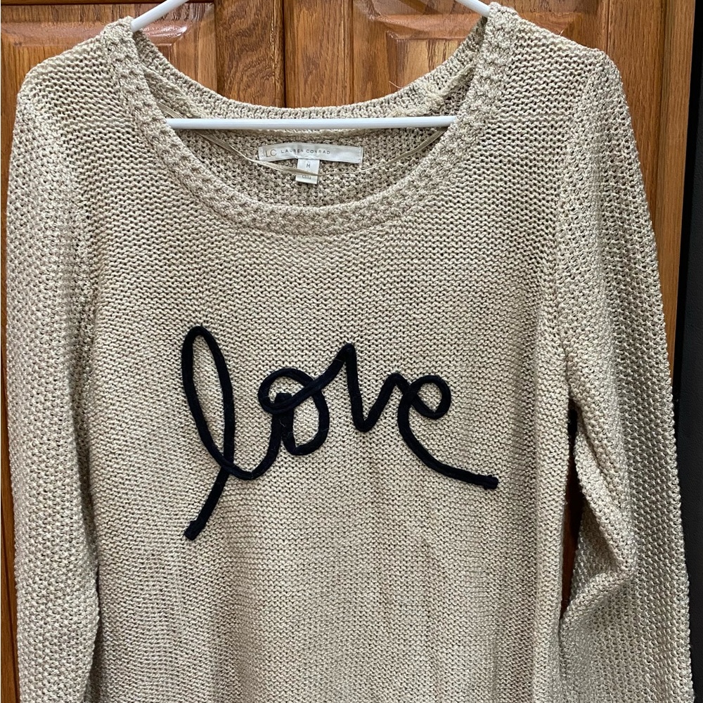 LC Lauren Conrad Sweater. Size medium. Tan color.
